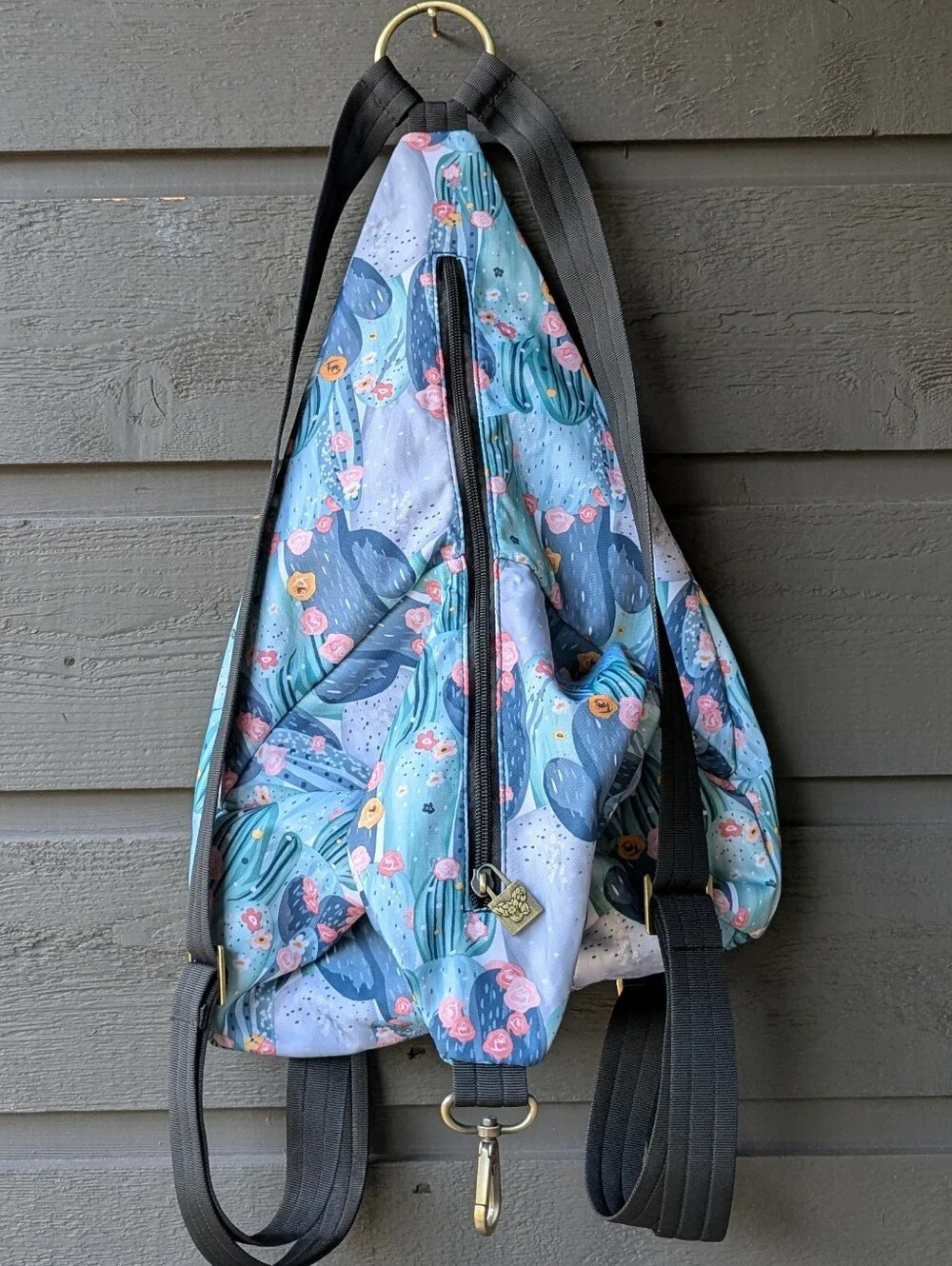NWOT Black Butterfly Succulent Cactus Adjustable Backpack